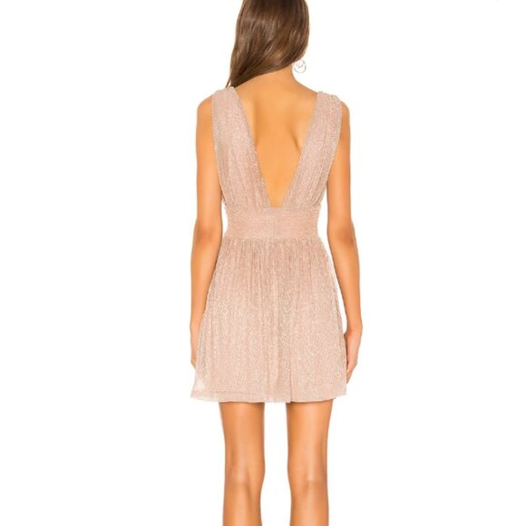 NWOT superdown Elena Mini Dress in rose gold size small - Picture 3 of 3